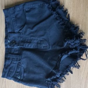 KanCan Black Stretch Jean Shorts Women's Size 24" Waist X 2" Inseam Length